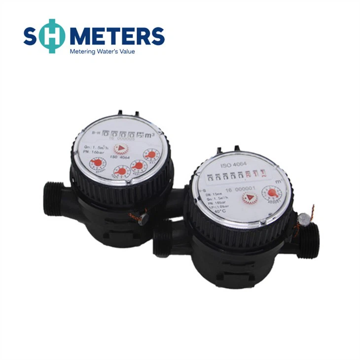 DN15mm Cold Plastic Single Jet Water Meter
