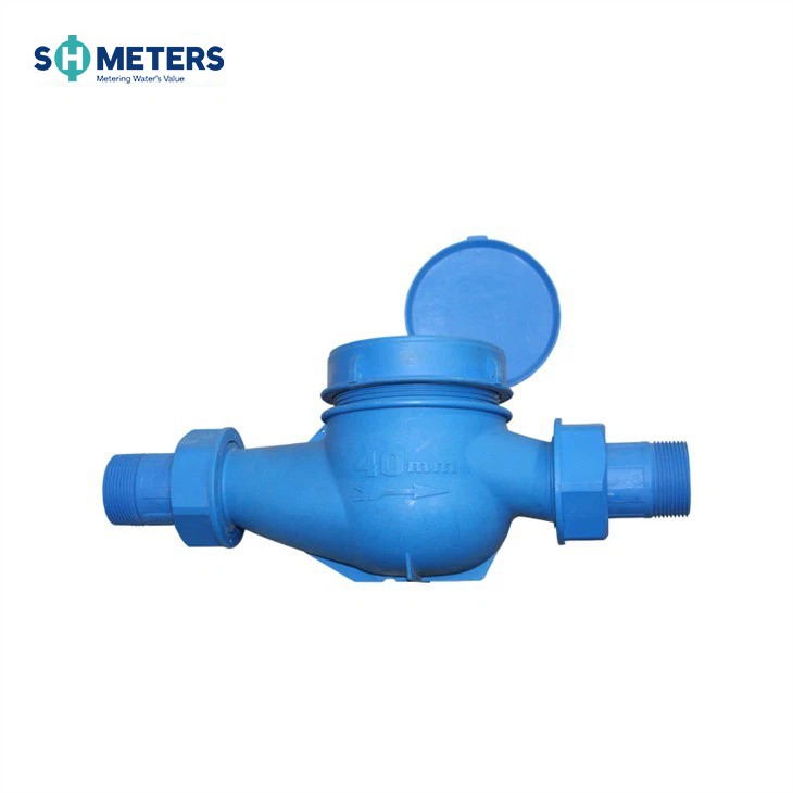 Multi Jet Water Meter Class B ISO 4064 (Blue Plastic Water Meter Body)